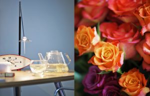FOUNDiiD styling colour flowers desk