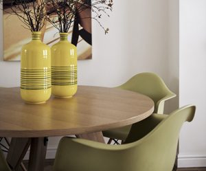 FOUNDiiD interior design living room table chairs vases